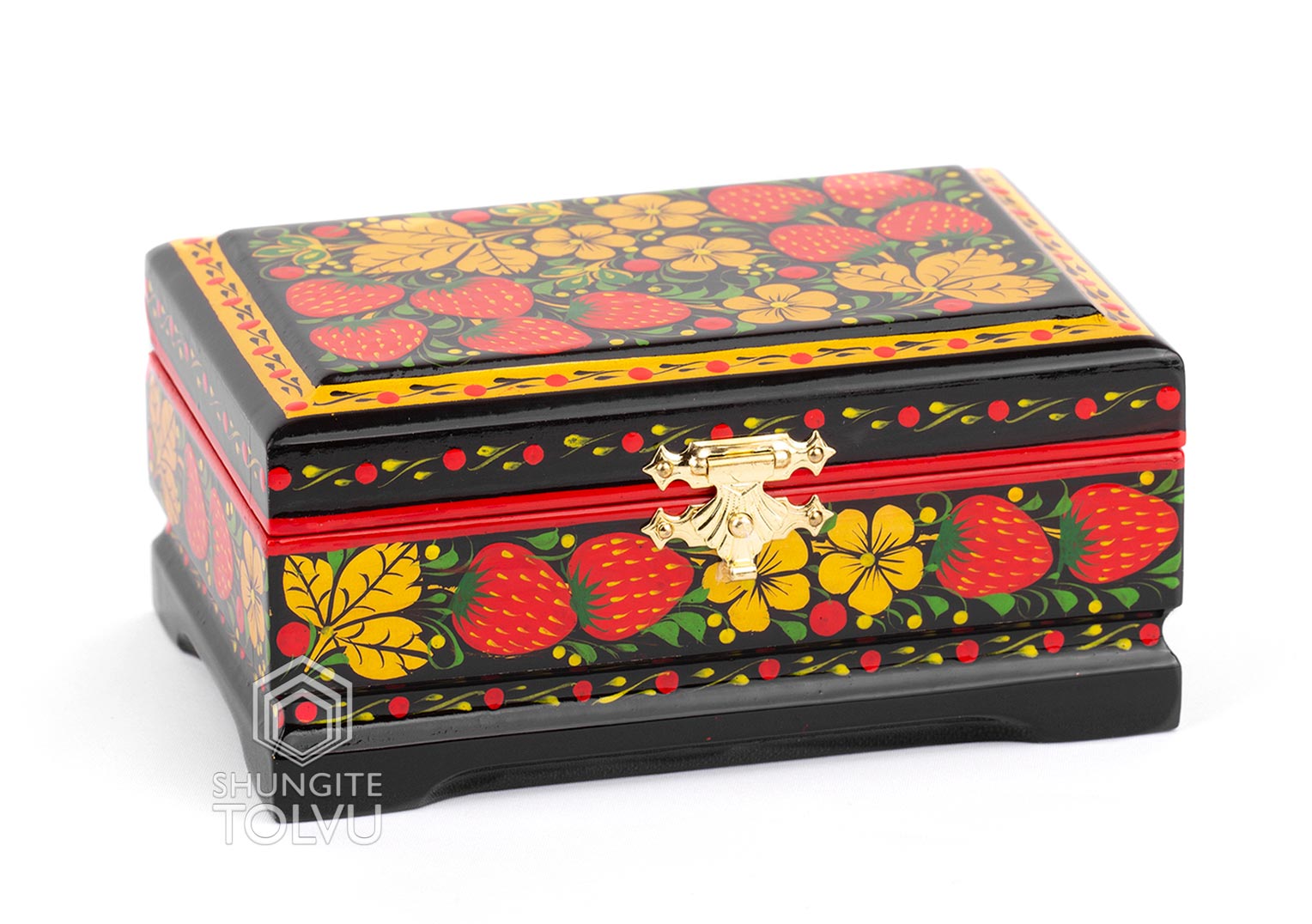 paint box with Khokhloma painting