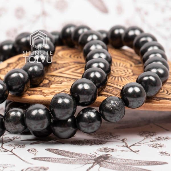 shungite stone bracelet made of real beads