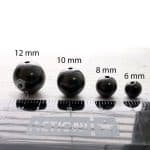 shungite beads of natural stone