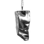 silver crystal necklace with chain