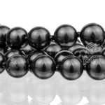 natural inclusions in shungite bead – pyrite and quartz